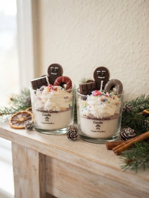 Christmas Candy Cane Candle