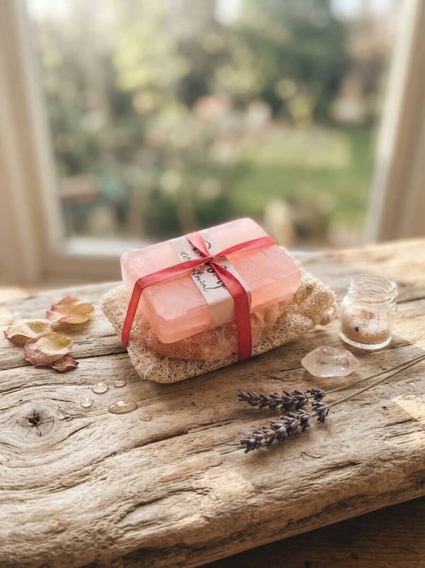 Koraal soap set pink