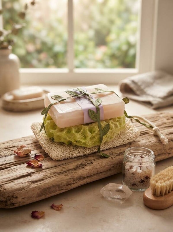 Koraal soap set green