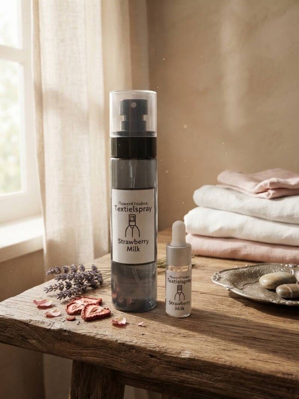 Flower4youbox textiel spray strawberry milk