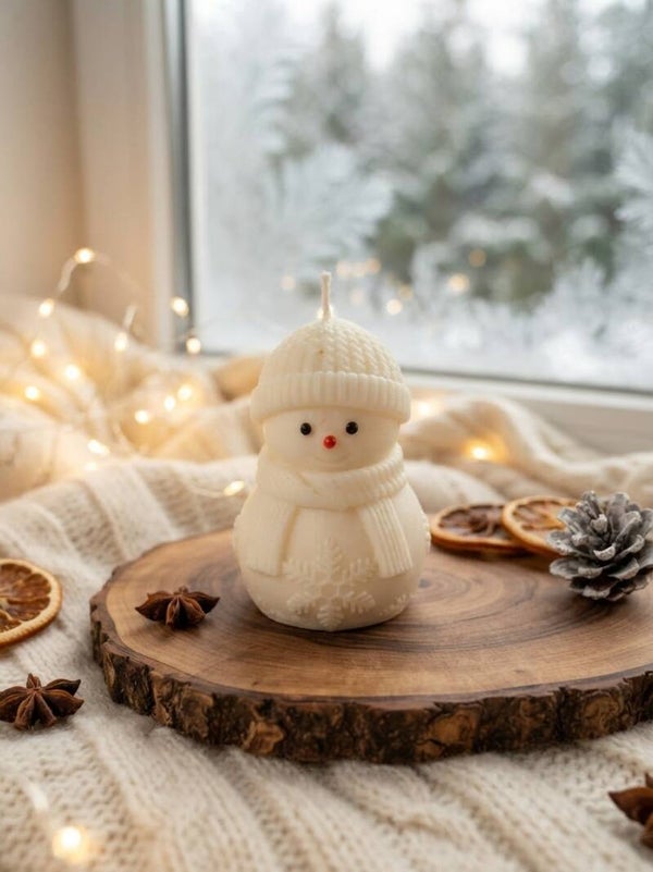 Snowman Candle