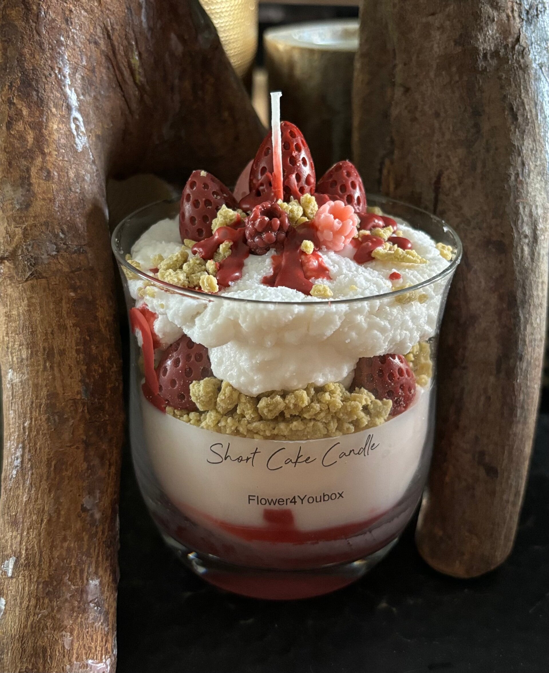 Strawberry Short Cake Candle Big