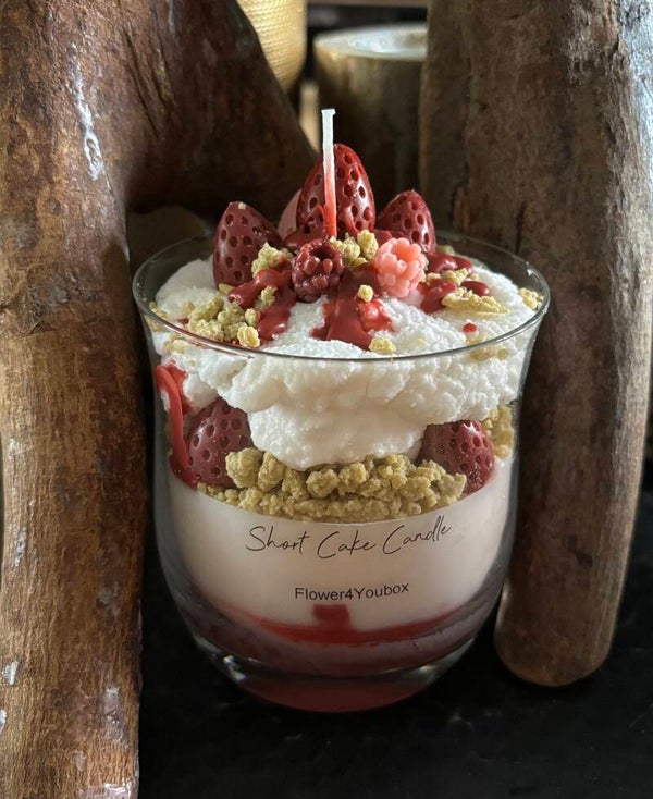 Strawberry Short Cake Candle Big