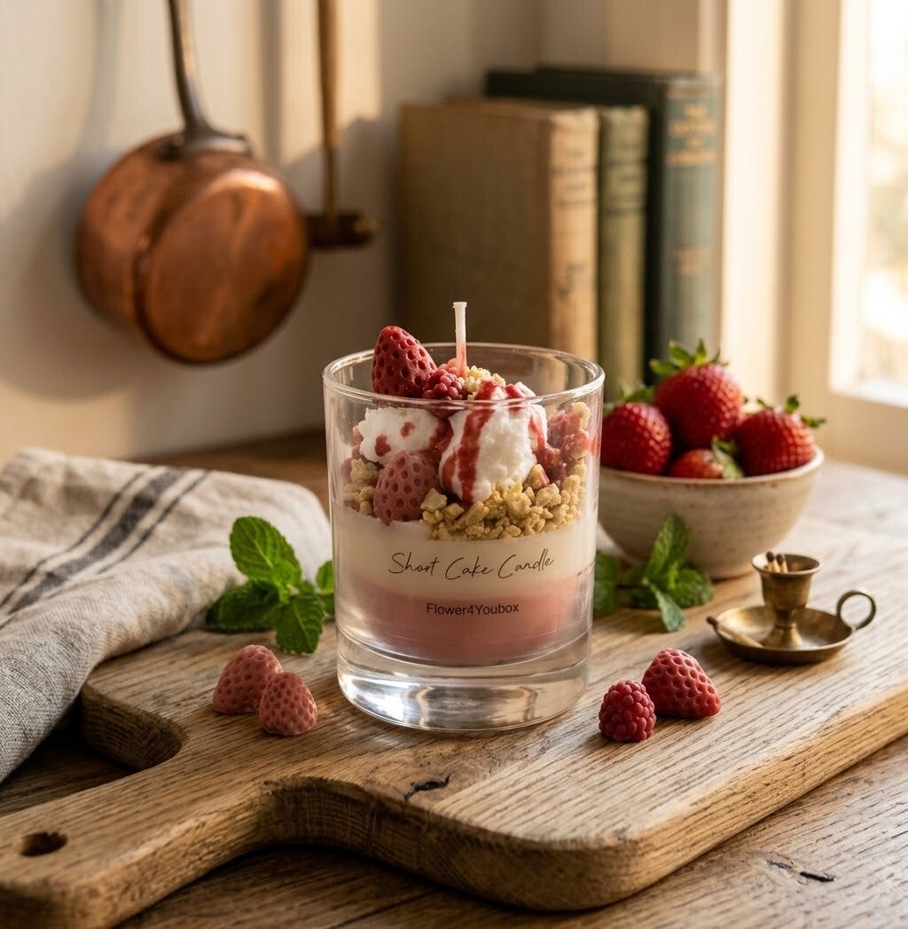 Strawberry Short Cake Candle