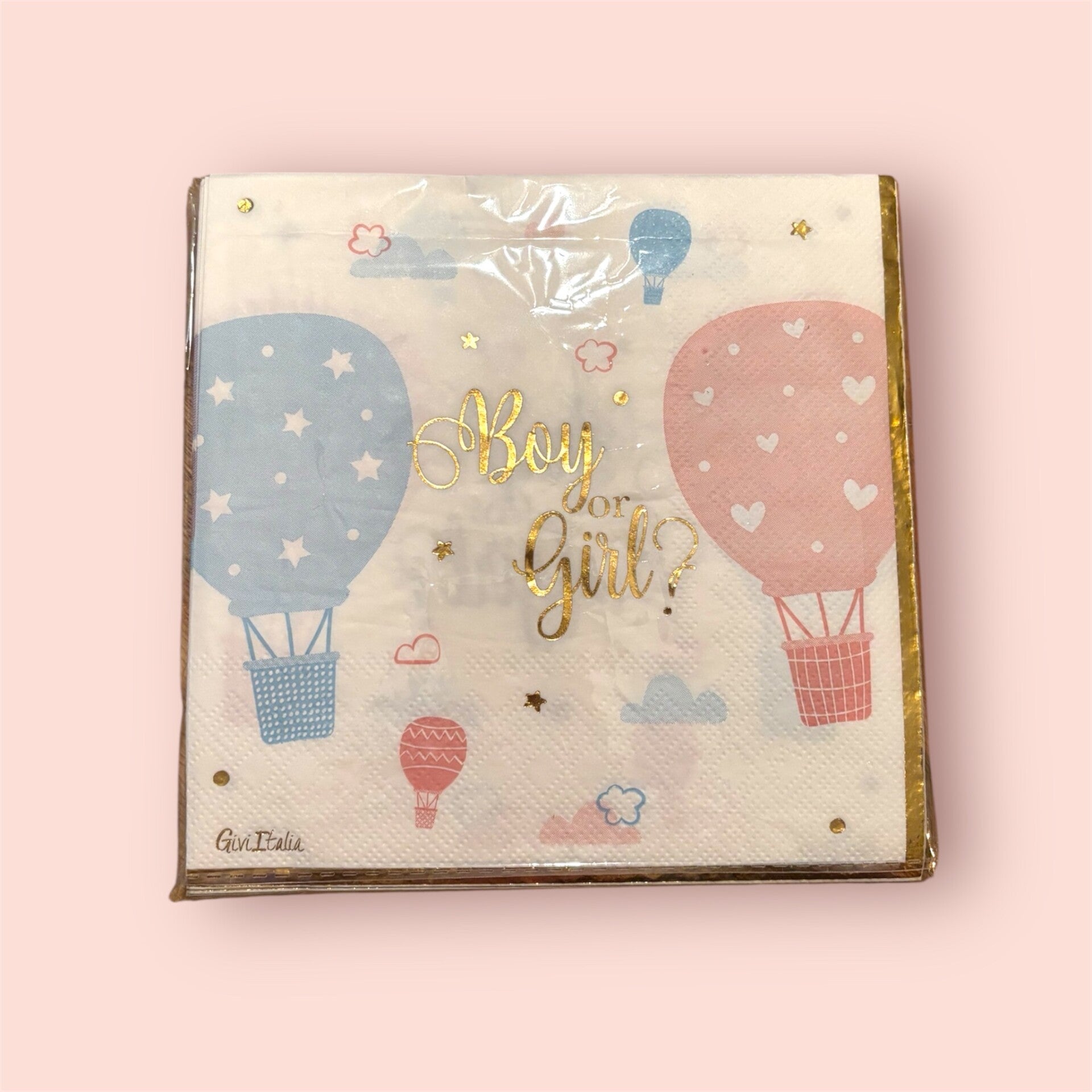 Gender reveal servetten