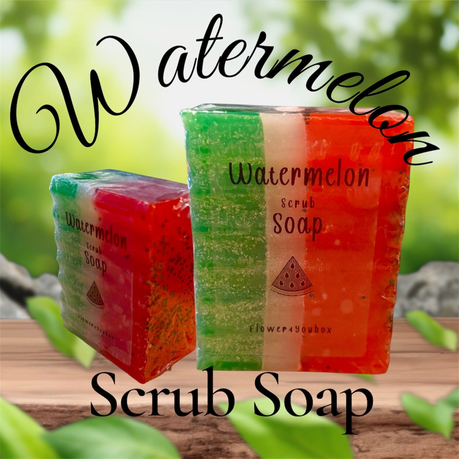 Watermelon scrub soap