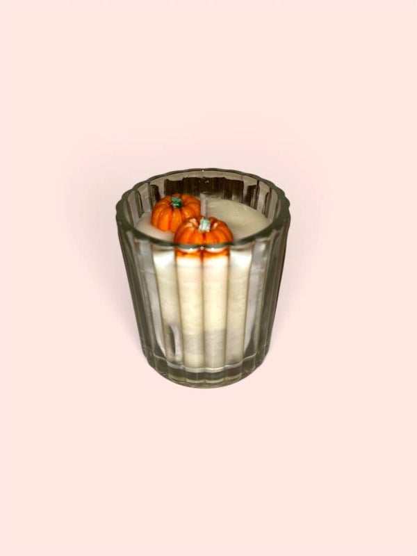 Mini Pumpkin Field kaars rib