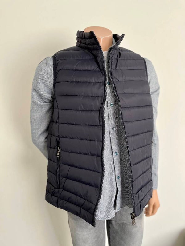 Blauwe bodywarmer