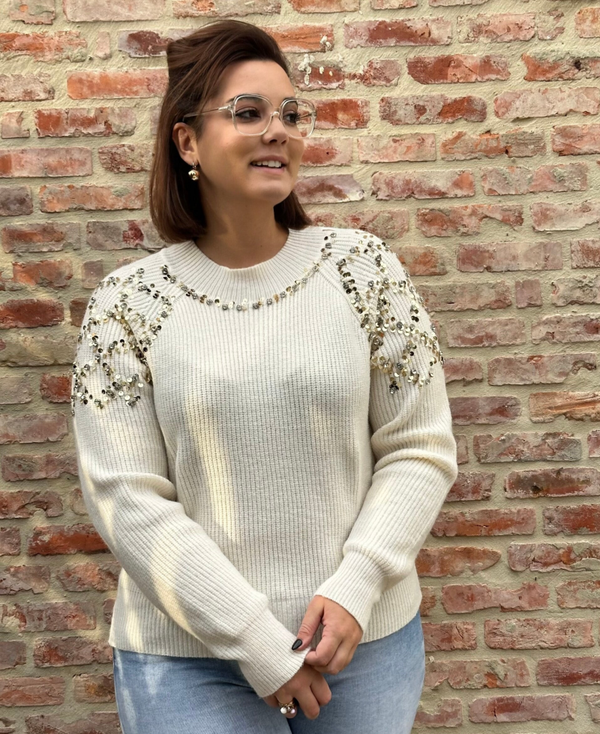 Sparkle sweater / ECRU