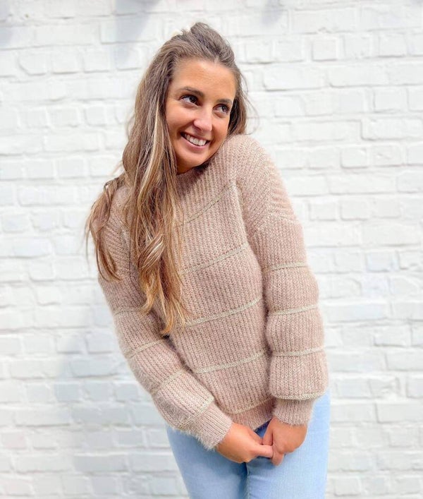 Golden striped sweater