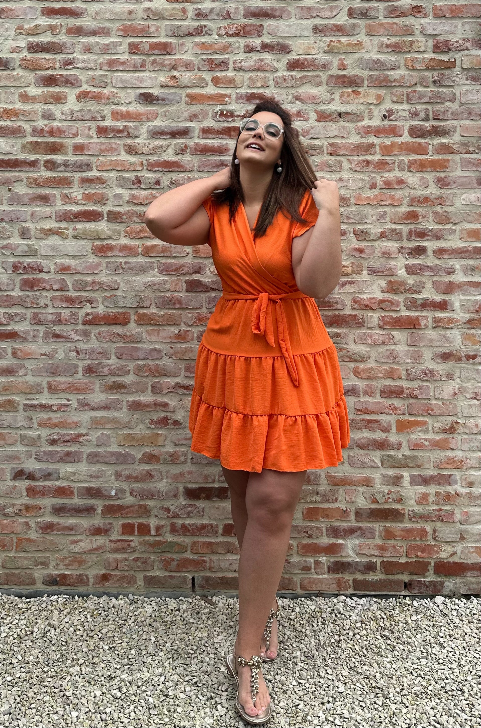 WAVE DRESS - ORANGE