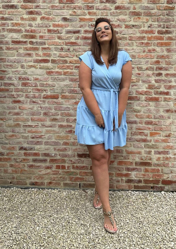 WAVE DRESS - BABY BLUE