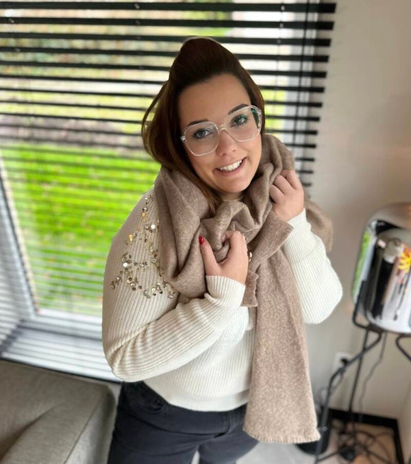 Soft cosy scarf / BROWN