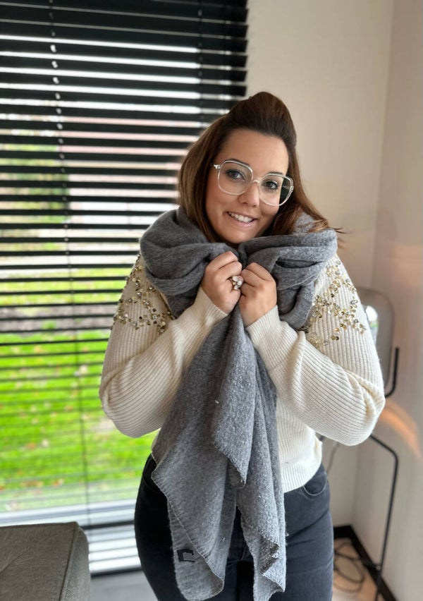 Soft cosy scarf / GREY