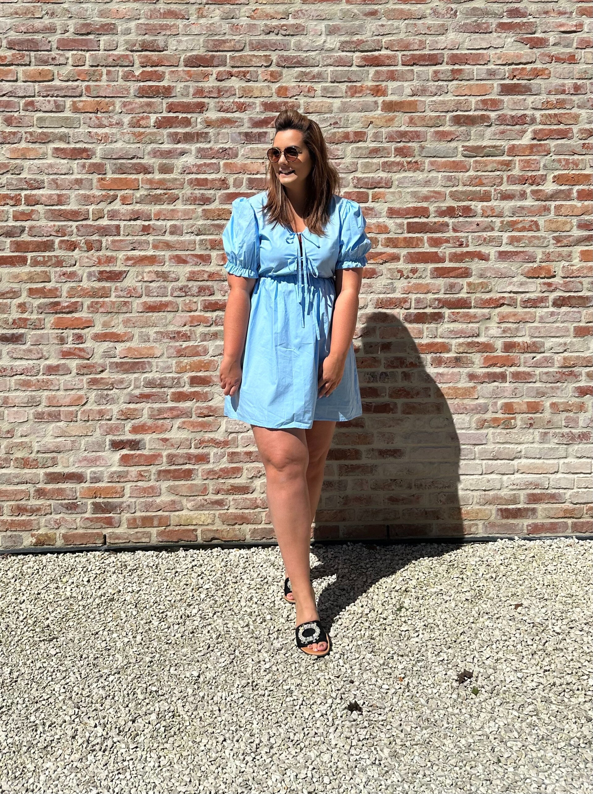 FRINGLED DRESS - BLUE