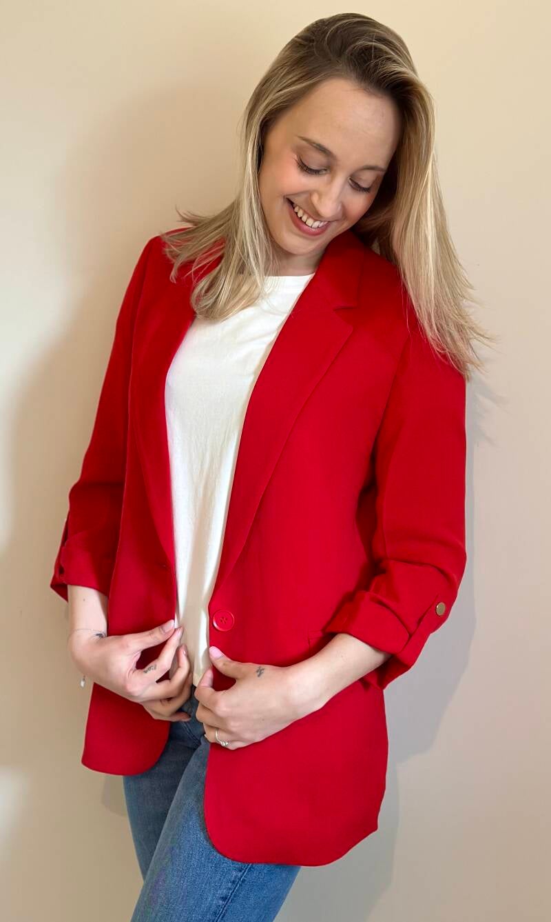 Rouge Élégance blazer
