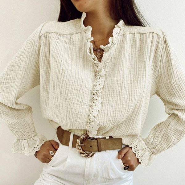 Waffle blouse
