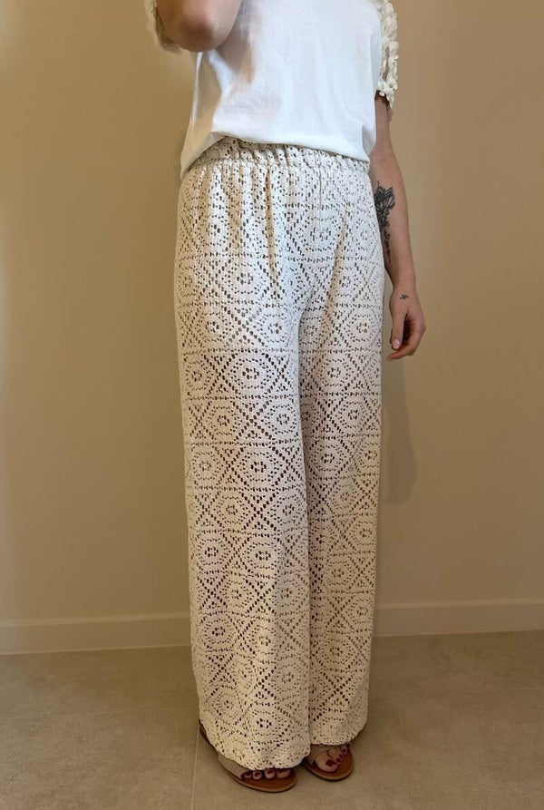 Light beige lace trouser