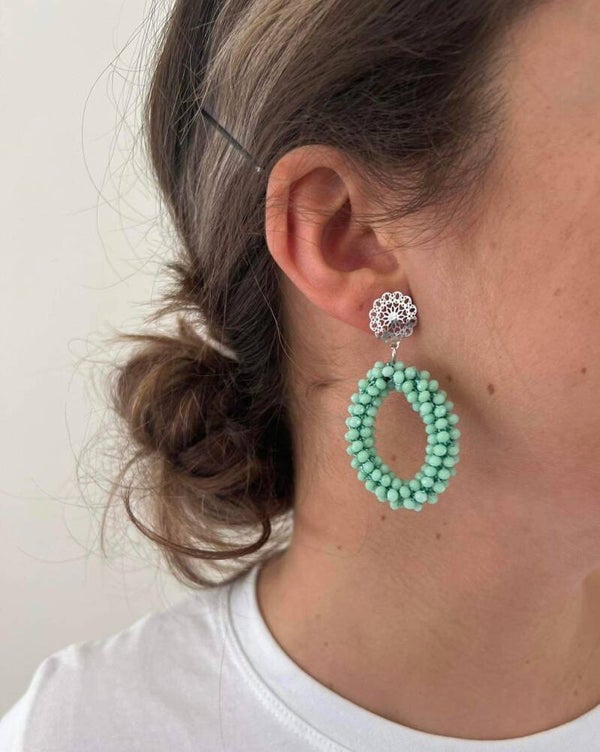 Faceted Glass Earrings