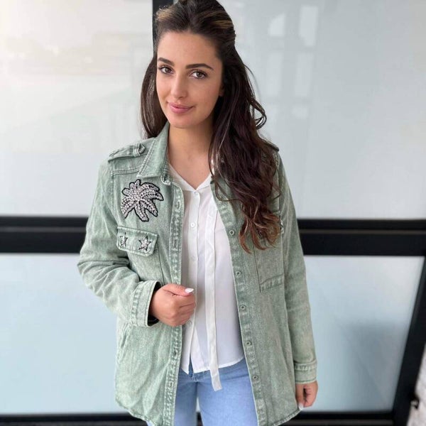 Jeans vestje met details