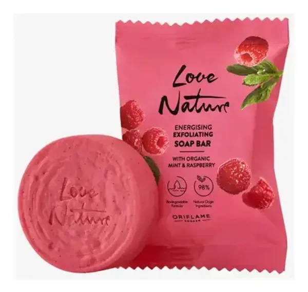 Energieke Soap Bar met organische mint en framboos