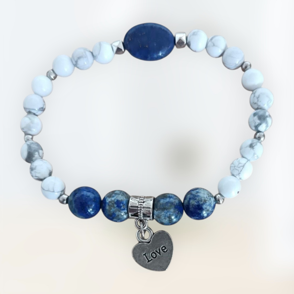 Bracelet Lapis-lazuli et Howlite