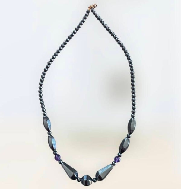 Collier Améthyste et Hématite