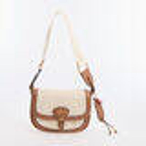 DKNY Jeans  Brown & Cream Saddle Crossbody Bag