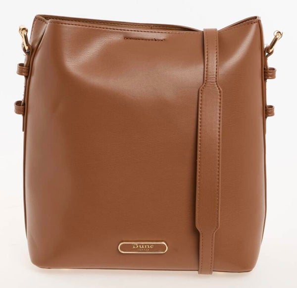 Dune  Tan Faux Leather Denning Tote Bag