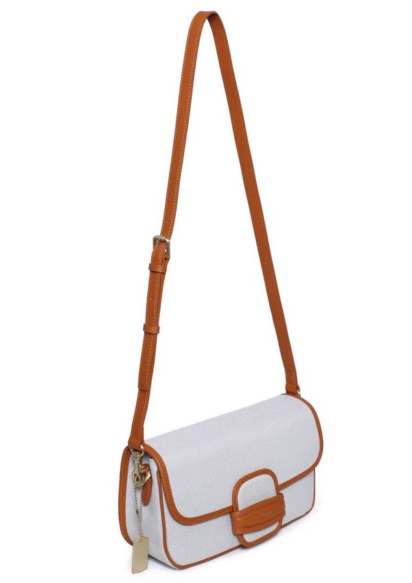 MOCRIEF Tan on canvas shoulder bag
