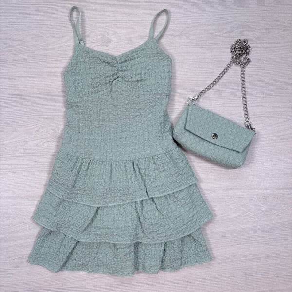 Ruffle jurk mint