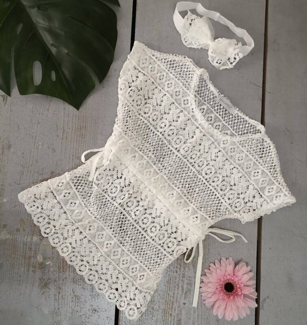 Beachy Poncho met Haarband