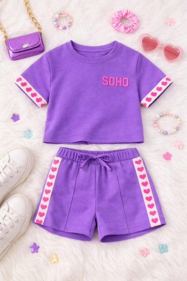 Soho set paars hart