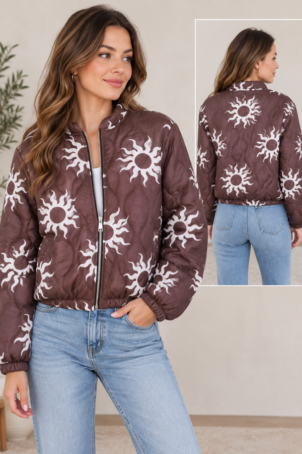 Deluxe jas Daisy - bruin