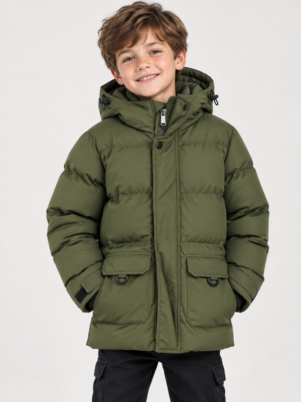 Winterjas kaki kort