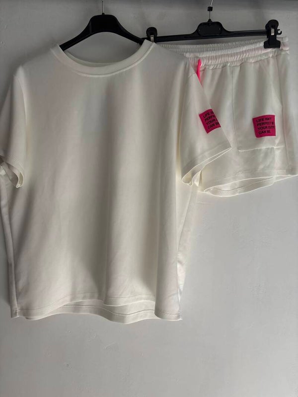 Wit kort label huispak