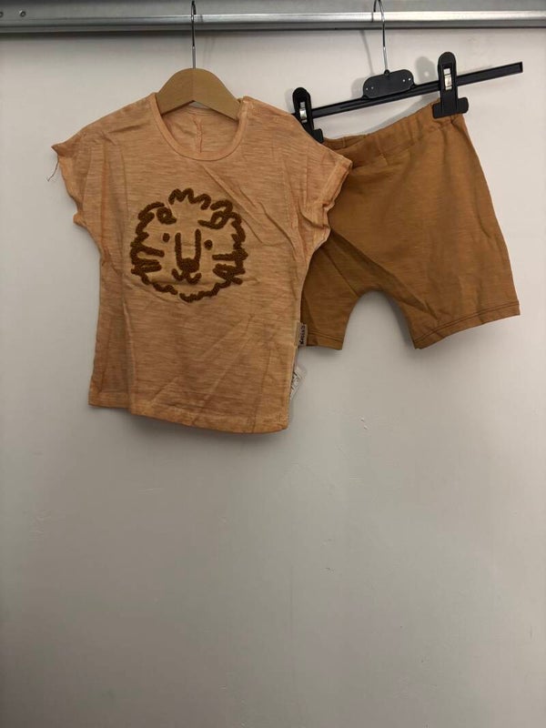 Korte tijger set bruin