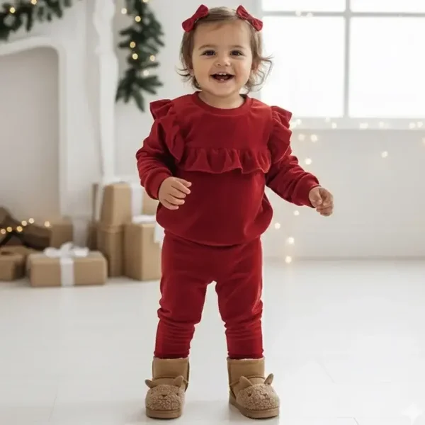 Velvet set rood