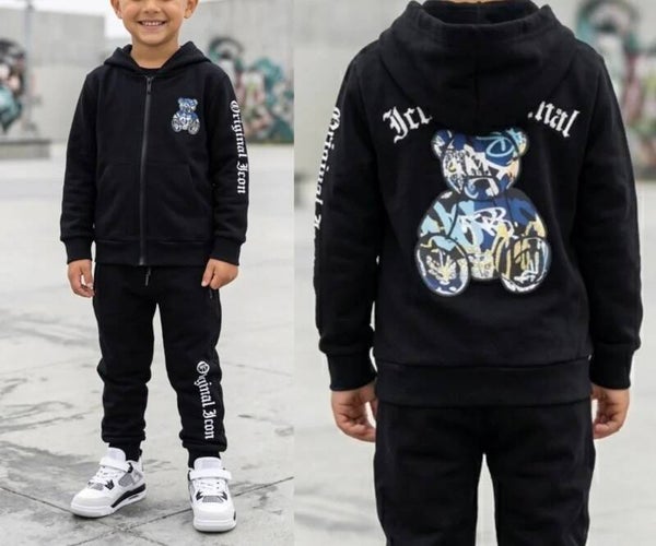 Icon graffiti bear set