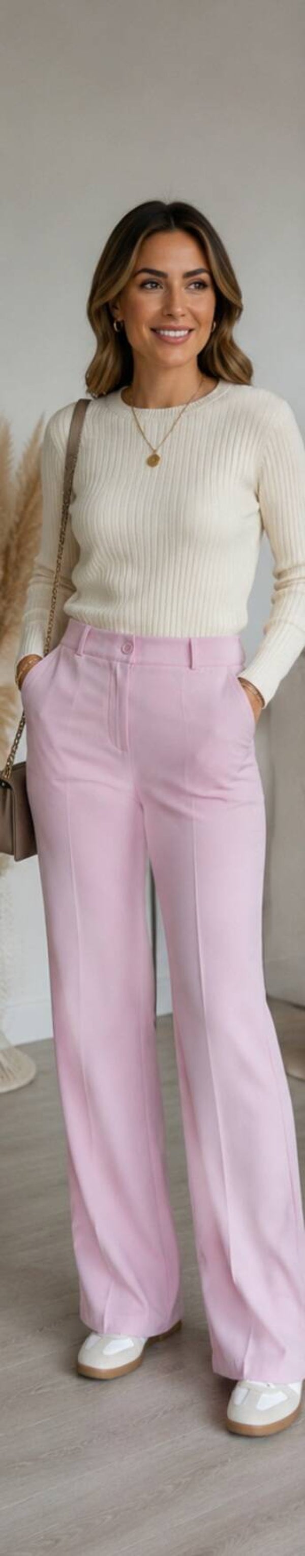 Pantalon broek - Lichtroze