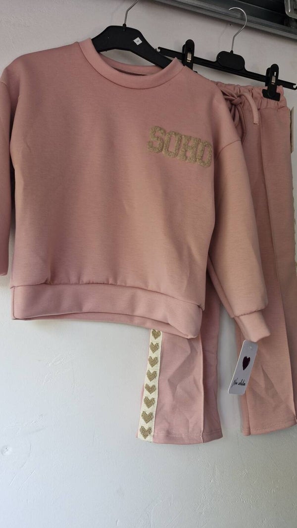 Soho hart set - lichtroze