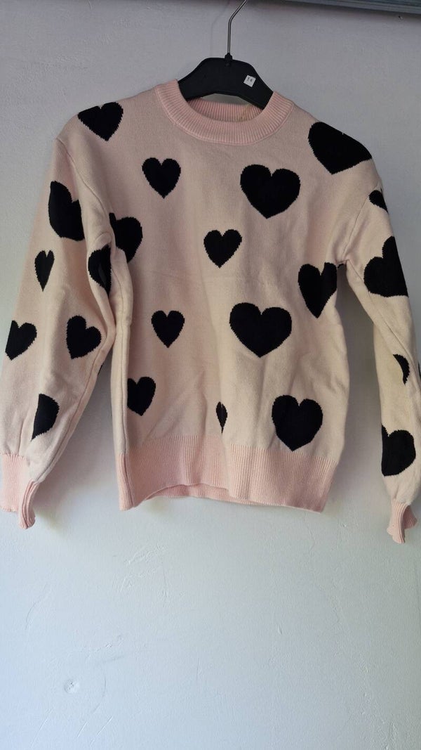 Heart sweater - lichtroze