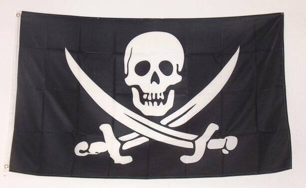 Flagge Pirat mit Säbel