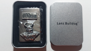Lanz Bulldog Sturmfeuerzeug Satin mit  Emblem ODIN