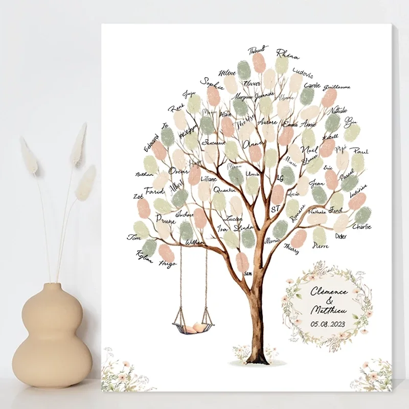 Affiche Papier Arbre Empreintes Imprim Sur Papier A3 30x40 Cm 