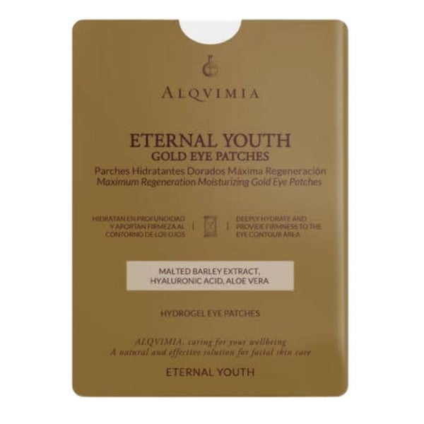ALQVIMIA Eternal Youth Parches de Ojos Hidrogel Gold 4g – Hidratación y Luminosidad