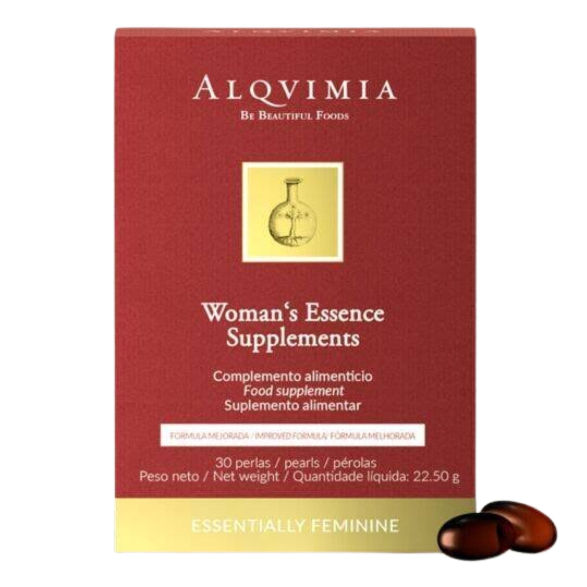 ALQVIMIA Woman’s Essence 22,5g – Complemento Alimenticio en Perlas