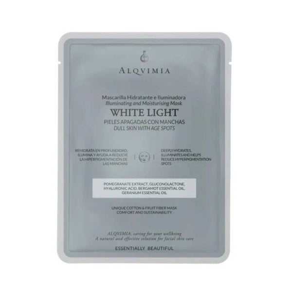ALQVIMIA – White Light Mascarilla Facial Iluminadora  - Luminosidad, hidratación y tono uniforme para una piel radiante