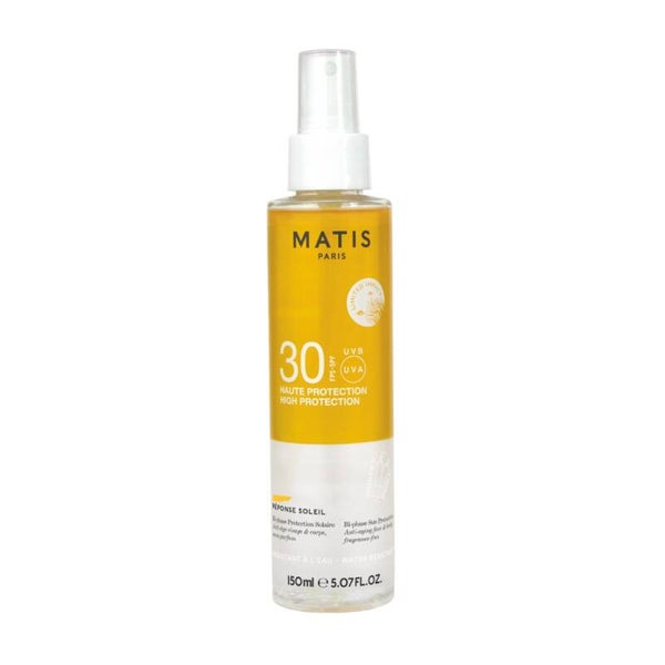 Matis Aceite Bifásico SPF 30 – Protección Solar Facial y Corporal | Hidratación y Bronceado Natural