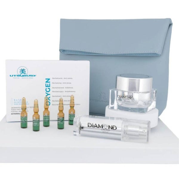 Utsukusy Set Diamond – Rutina Facial Antiedad con Sérum, Crema y Ampollas Oxygen